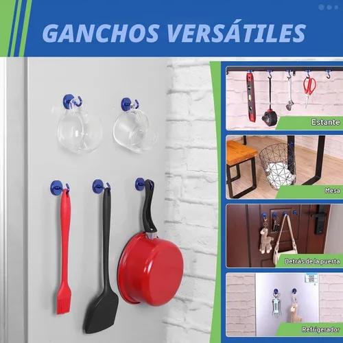 Vista 3 de Neosmuk Ganchos magnéticos para cabinas de crucero, 130 libras resistentes Azul marino