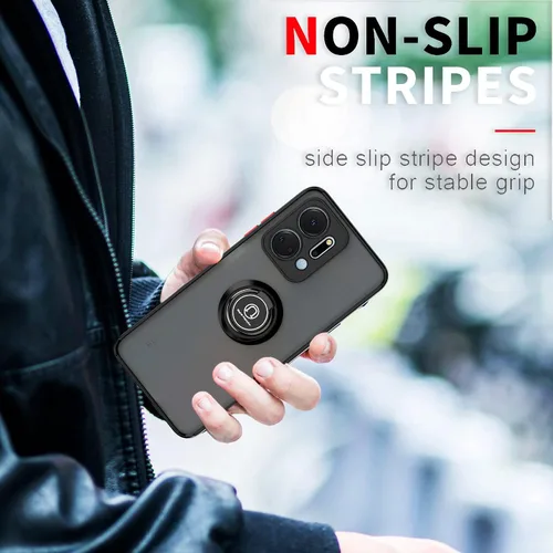 Vista 7 de QUIETIP Funda compatible con Xiaomi Redmi Note 12S con protector de pantalla, TPU + policarbonato duro a prueba de golpes, anillo magnético