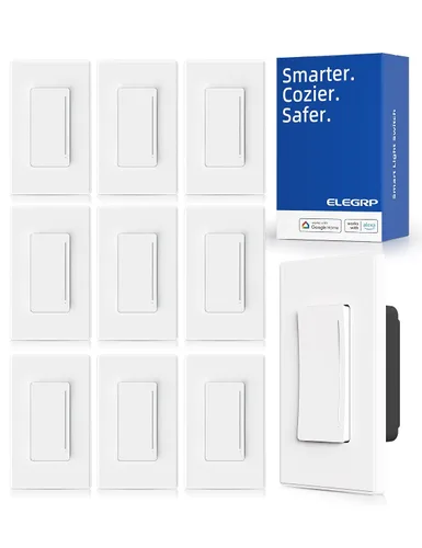 Vista 7 de ELEGRP Interruptor Regulador de Luz Inteligente DTR30, Unipolar o 3 Vías, Regulador Táctil Wi-Fi de 2.4GHz Compatible con Alexa/Google Assistant