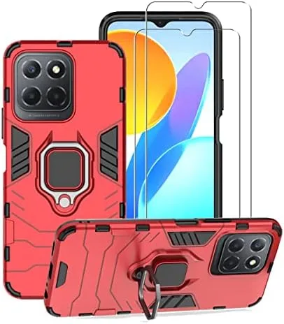 Vista 7 de ZMONE - Funda protectora para Honor X8 5G, Honor X6, Honor X6s, con protector de pantalla de vidrio (paquete de 2), resistente de doble capa, grado