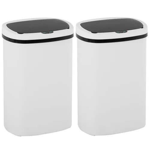 Vista 9 de Cubo de basura de cocina de 13 galones con tapa, cubo de basura automático sin contacto para cocina, cubo de basura de plástico PP con sensor de Azul