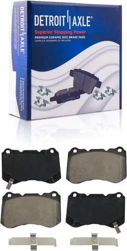 Vista 7 de Detroit Axle - Pastillas de Freno Delantero Izquierdo Reemplazo de Pinza de Disco para Dodge Ram 1500 Dakota Mitsubishi Raider - Juego de 3 piezas