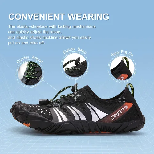Vista 4 de Zapatos de agua para mujeres, hombres, zapatos de playa para mujeres, zapatos de natación, zapatos de piscina, zapatos de río, zapatos de secado
