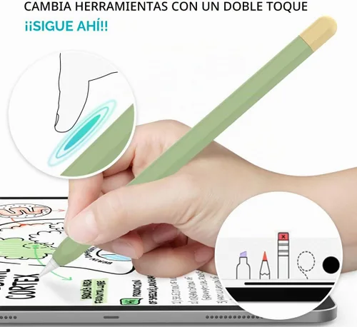 Vista 4 de AHASTYLE Funda Duotone para Apple Pencil de 2ª generación y Apple Pencil Pro (2024) Funda protectora ultra delgada de silicona compatible con carga