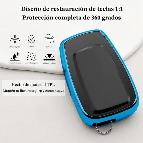 Vista 4 de Funda para llavero Toyota con 3 botones para 4Runner CHR Corolla Hatchback Prius RAV4