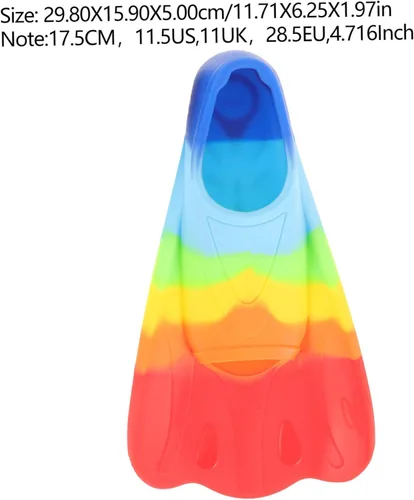 Vista 8 de SUPVOX Aletas de natación de silicona, cuchillas cortas, aletas en forma de abanico para niños, entrenamiento, esnórquel, buceo, uso ligero