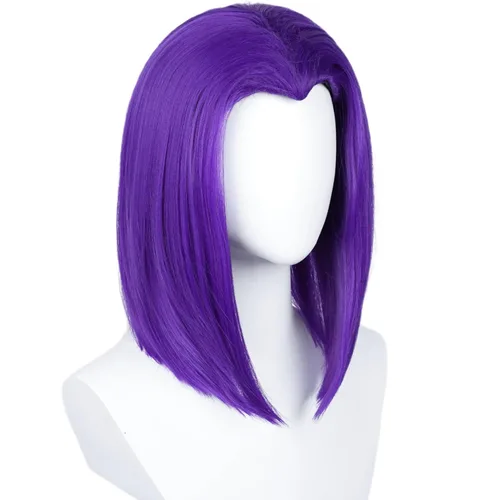 Vista 5 de Peluca corta y recta de anime para cosplay de anime de 14 pulgadas, peluca