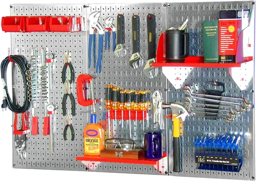 Vista 30 de Organizador de herramienta control de pared 30-wrk-400wb estándar panel perforado mesa de trabajo de metal, 30-WRK-400 BB