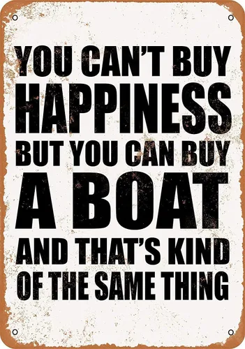 Vista 3 de Sign You Can't Buy Happiness BUT You CAN Buy Local Funny Art Letrero de metal de 16 x 12 pulgadas para bar pub interior y exterior, decoración