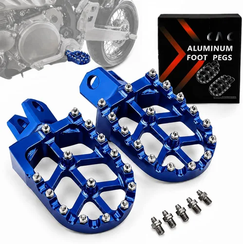 Vista 6 de JFG RACING Reposapiés de bicicleta de tierra, reposapiés CNC para DRZ400S 00-19 21-22/DRZ400SM 05-19 21-22/DRZ400E 00-07/DRZ400 00-04/RM125 RM250