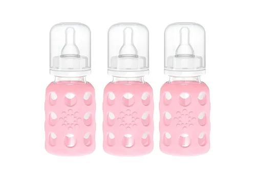 Vista 19 de Lifefactory Biberón de vidrio sin BPA Funda protectora de silicona Paquete de 2 de 4 onzas melón, plátano