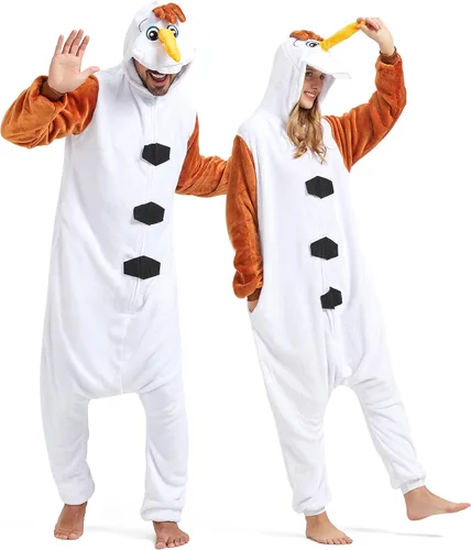 Vista 2 de Pijama de animal para adultos, disfraces de Halloween para mujeres, hombres, parejas, pijamas de Halloween, cosplay, mameluco de animales