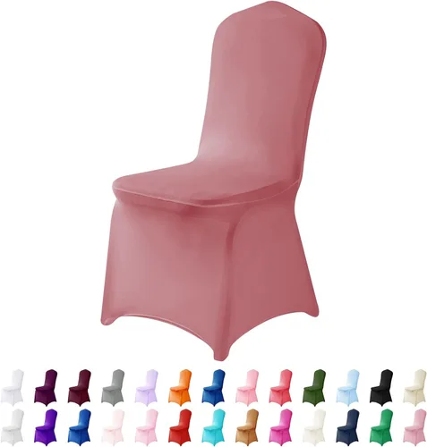 Vista 17 de Funda de elastano para silla, 12 unidades, fundas para silla, fundas para sillas de sala de estar, funda extraíble lavable y elástica para silla
