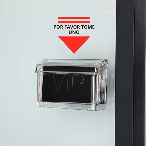 Vista 2 de Crtiin Tarjetero acrílico transparente impermeable para tarjetas de visita para exteriores, soporte de pared para automóvil con calcomanía Take One