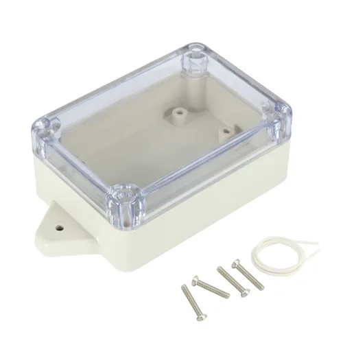 Vista 7 de Caja de conexiones de plástico ABS impermeable a prueba de polvo, recinto universal para proyectos eléctricos con cubierta transparente