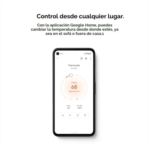 Vista 5 de Termostato Google Nest - Termostato inteligente para el hogar - Termostato programable con Wifi - Niebla