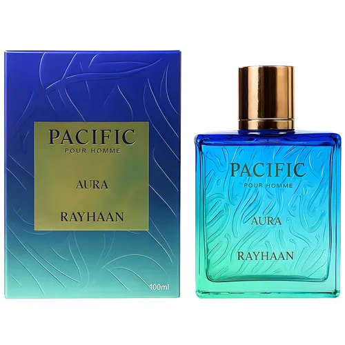 Vista 4 de Rayhaan Pacific Aura - Cítrico, Aromático, Menta, Ámbar, Fresco - Eau de Parfum Spray para Hombre, 3.4 oz / 100 ml