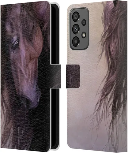 Vista 165 de Head Case Designs Officially Licensed Laurie Prindle A Morgan Christmas Western Stallion Leather Wallet Case Compatible with Samsung Galaxy A07 4G