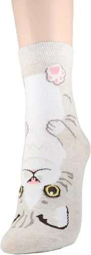 Vista 3 de DEARMY Calcetines de gato para mujer, regalos para mujeres y adolescentes, calcetines de diseño divertido, los mejores regalos de Navidad