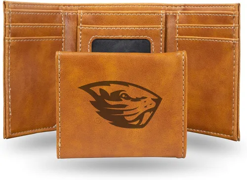 Vista 157 de NCAA Rico Industries - Billetera triple grabada con láser, con grabado láser, accesorio para hombre