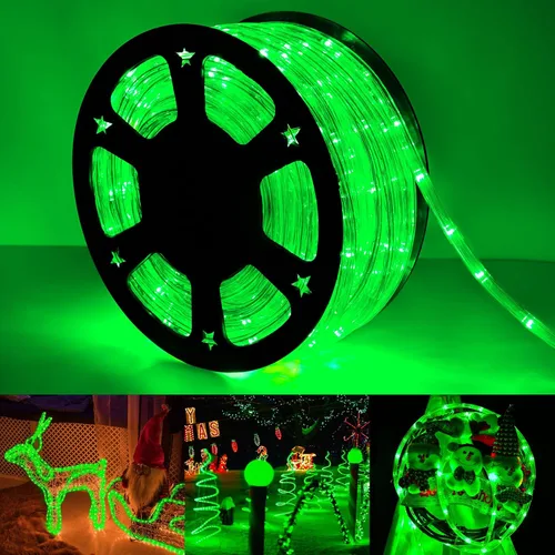 Vista 9 de Serie de luces LED de 50 pies con 360 luces LED, tubo flexible conectable con 8 modos, iluminación LED a prueba de agua para interiores