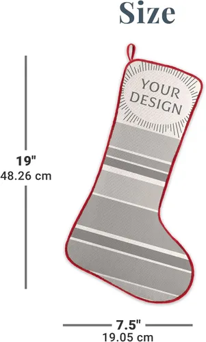 Vista 5 de Let's Make Memories Calcetín de Navidad Personalizado - Personalizado con Tu Nombre - Colores Tradicionales de Fiestas - Calcetines para la Familia