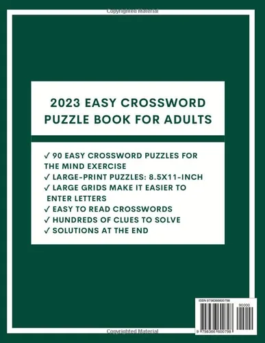 Vista 2 de 2023 New Easy Crossword Puzzles For Adults Large Print Easy Crossword Puzzle Books For Adults, Crossword Puzzles For Seniors, Crossword Puzzle Books