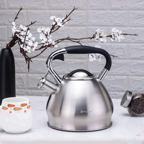 Vista 4 de LIOONS Hervidor de té con silbato, hervido rápido, tetera de agua caliente, de grado alimenticio, de acero inoxidable, de gran capacidad, 3 l/101.4