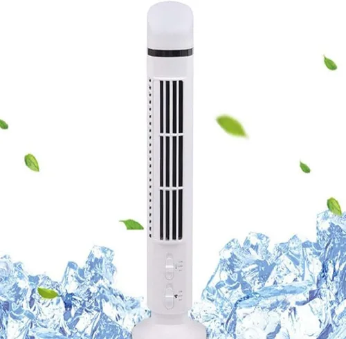 Vista 8 de Ventilador de torre sin aspas, oscilante de 90 grados, silencioso ventilador de escritorio USB, ventilador de enfriamiento eléctrico silencioso