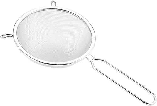 Vista 10 de Lurrose Cucharón ranurado de malla de acero inoxidable de 10 pulgadas, mango largo, para servir alimentos, drenaje, colar, alimentos calientes