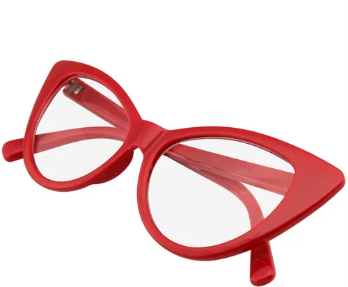 Vista 2 de Gafas de ojo de gato súper vintage, moda Mod transparente, Multi