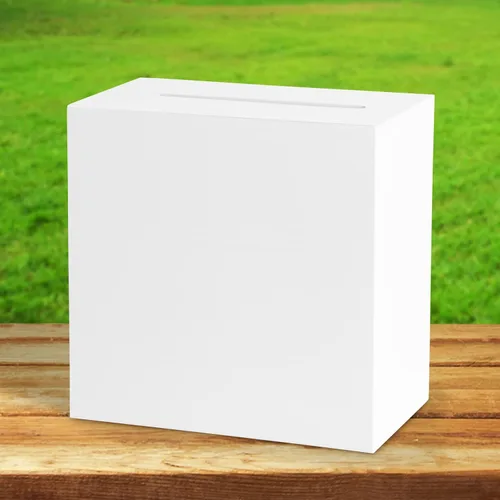 Vista 12 de Fowecelt Caja de Tarjetas de Boda de Acrílico Negro, Caja de Tarjetas DIY Grande en Blanco Sin Imprimir para Recepción de Boda, Fiesta