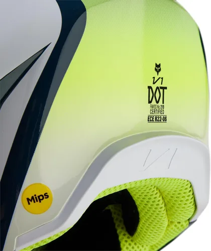 Vista 6 de Fox Racing Casco unisex V1 para motocross para motocross, índigo oscuro, talla XL