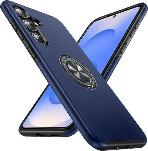 Vista 8 de Anqrp Funda para Samsung Galaxy A53 con soporte de anillo, color negro