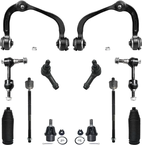 Vista 56 de Detroit Axle – 12 brazos de control superiores e inferiores delanteros con rótulas, barras de unión exteriores e interiores con topes, barras