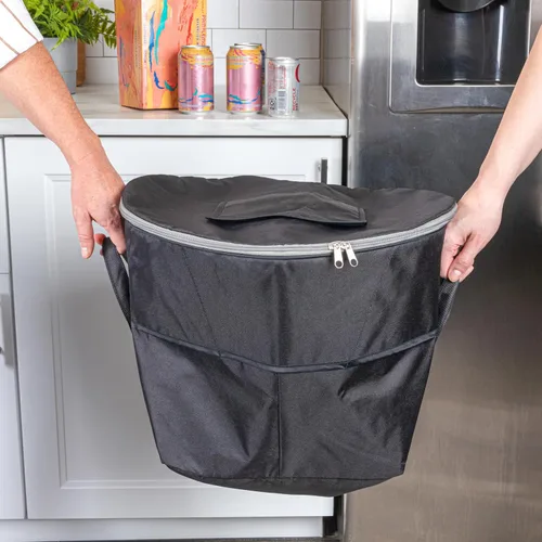 Vista 10 de Household Essentials Enfriador térmico de pie con bolsa de viaje, poliéster resistente