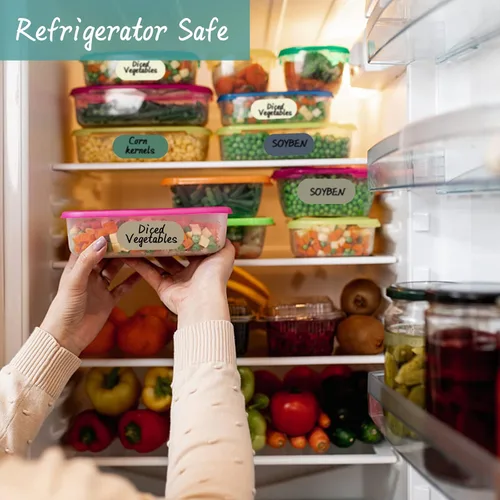 Vista 7 de Calcomanías extraíbles para tarros, etiquetas autoadhesivas para pizarra, impermeables, reutilizables, para escritura, cocina, despensa, con 2