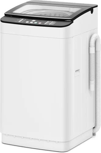 Vista 9 de Auertech Lavadora portátil, lavadora compacta totalmente automática de 0.9 pies cúbicos con bomba de drenaje, 10 programas, 3 niveles de agua, combo