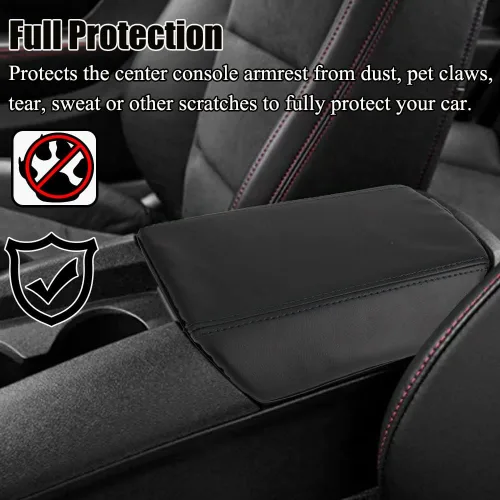 Vista 7 de XITER Funda de cuero para consola de automóvil, impermeable, protector para reposabrazos de consola central para Chevrolet Camaro 2010 2011 2012