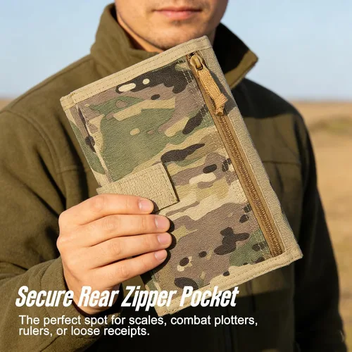 Vista 6 de KOSIBATE Funda militar para cuaderno, funda de libro de líder táctico con soporte para bolígrafo, 8 x 5 pulgadas (camuflaje verde)