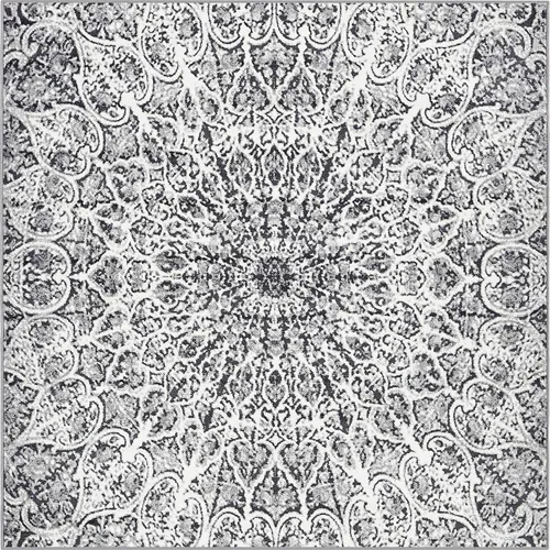 Vista 117 de Sofia, alfombra clásica de diseño abstracto, Polipropileno, Gris oscuro Gris/gris (Dark Gray/Gray)
