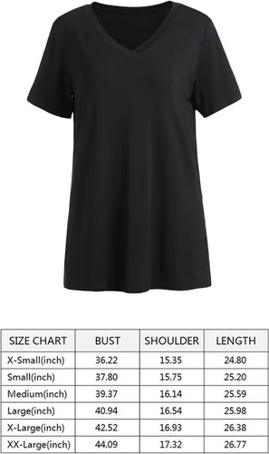 Vista 7 de Floerns playera casual de manga corta con cuello en V para mujer