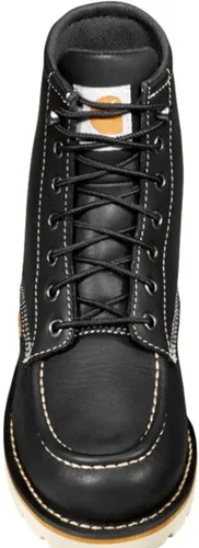 Vista 4 de Carhartt Botines de cuña de 6 pulgadas impermeables con punta suave para mujer, Negro