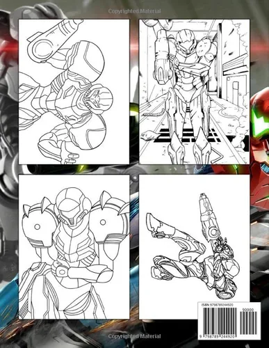 Vista 2 de Metroid Dread Coloring Book Create Your Own Artworks With These Beautifully Designed Coloring Pages To Relax And Have More Fun
