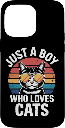 Vista 21 de Just A Boy Who Loves Cats Feline Enthusiast Pet Cat Parents Case for iPhone 16