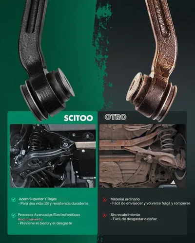 Vista 4 de SCITOO 10 piezas Kit de Suspensión Delantera Brazo de Control Inferior Brazo de Control Superior Enlace de Barra Antivuelco Compatible con Ford