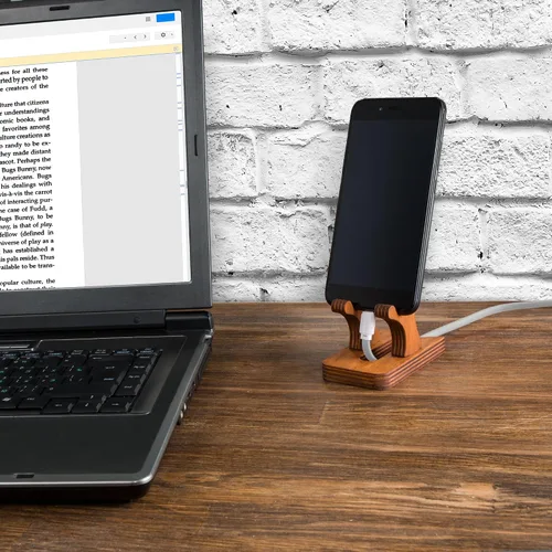 Vista 4 de Rostmary - Soporte de madera para teléfono celular para tableta, ideal para iPhone, iPad, Samsung, tabletas, lectores electrónicos, obras de arte