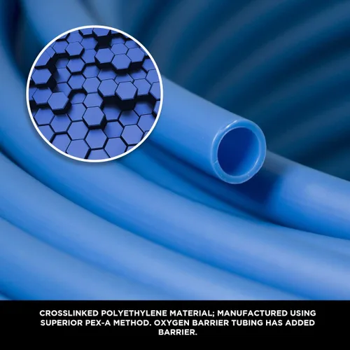 Vista 4 de Bobina de tubo Pex de 1 pulgada x 100 pies, azul, sin barrera, para agua potable, tubo de agua flexible para fontanería
