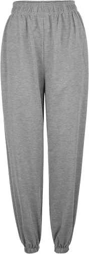 Vista 2 de Pantalones deportivos para mujer, con bolsillos, cintura alta, para gimnasio, atlético, pantalones deportivos para descansar, Gris