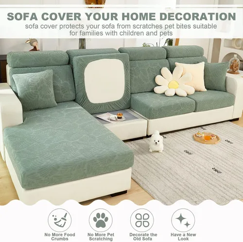 Vista 2 de Beacon Pet Funda universal para sofá resistente al desgaste, fundas elásticas para sofá mágico 2024, funda antideslizante en forma de L, funda